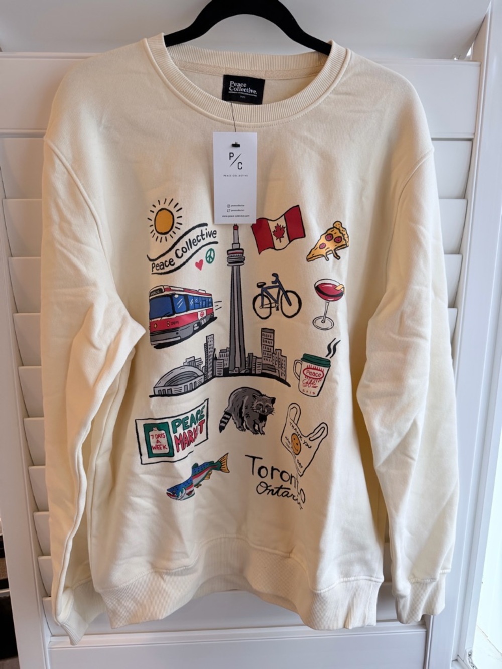 Peace Collective Toronto Icons Cream Graphic Sweatshirt